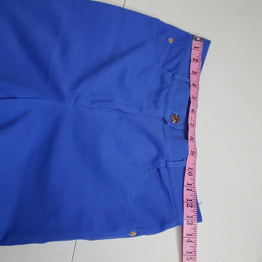 Vintage St. John Sport Womens Straigt Leg Pants Size 2 Blue Old Money 80s Career - Picture 10 of 15